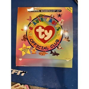 Beanie Baby‎ Fan Club Membership Card Door Sign Certificate Stickers VTG 1998